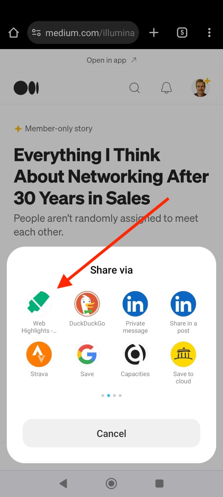 Save page from phone